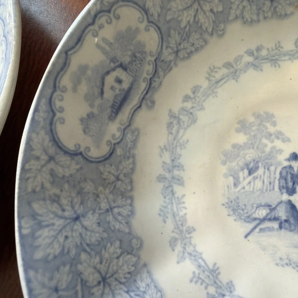 4 Antique Blue J. Clementson  Transferware 